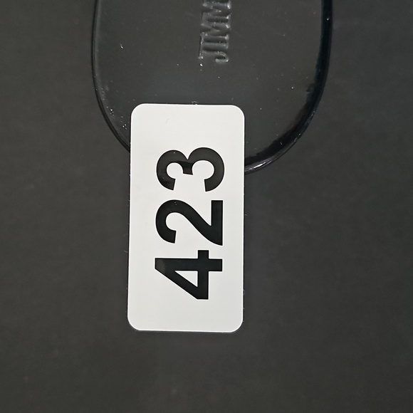 Jimmy Choo Blk Patent Leather Slides Crossover Straps Cork Wedge Sandals Sz38.5 - Picture 10 of 10